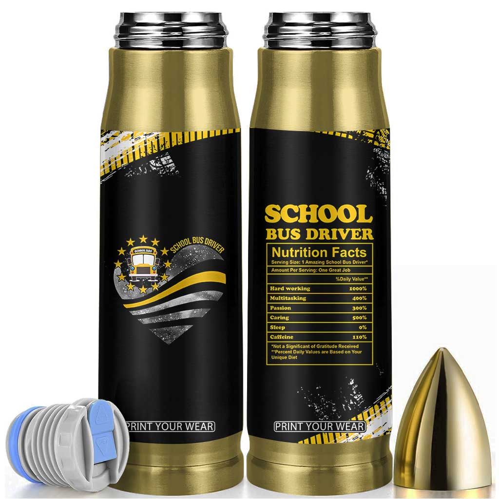 School Bus Driver Gifts Bullet Tumbler Bus Driver Christmas Appreciation Gift TB10 Black Print Your Wear