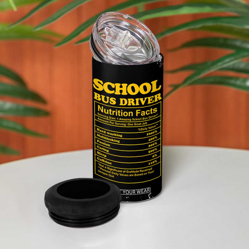 School Bus Driver Gifts 4 in 1 Can Cooler Tumbler Bus Driver Christmas Appreciation Gift TB10 Print Your Wear