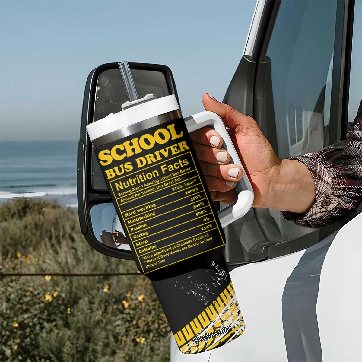 School Bus Driver Gifts Tumbler With Handle Bus Driver Christmas Appreciation Gift TB10 Print Your Wear