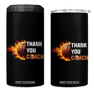 Basketball Coach Gifts 4 in 1 Can Cooler Tumbler Thank You Coaches Appreciation Retirement Gift TB10 One Size: 16 oz Black Print Your Wear
