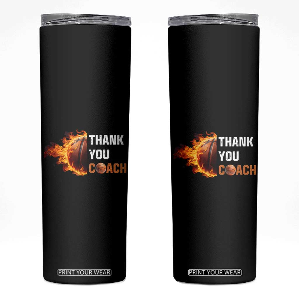 Basketball Coach Gifts Skinny Tumbler Thank You Coaches Appreciation Retirement Gift TB10 Black Print Your Wear