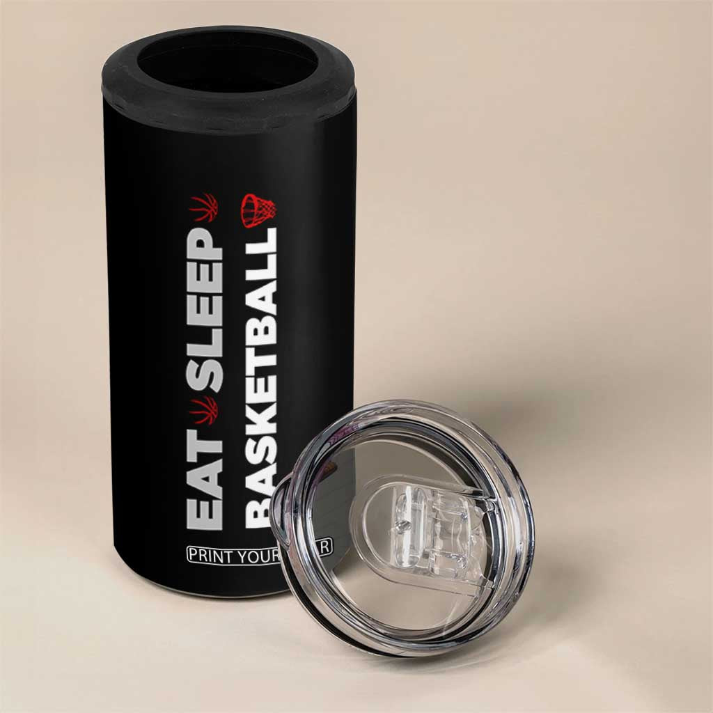 Basketball Player 4 in 1 Can Cooler Tumbler Basketballer Coach Sports Team Gift Eat Sleep Basketball TB10 Print Your Wear