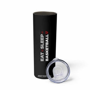 Basketball Player Skinny Tumbler Basketballer Coach Sports Team Gift Eat Sleep Basketball TB10 Print Your Wear