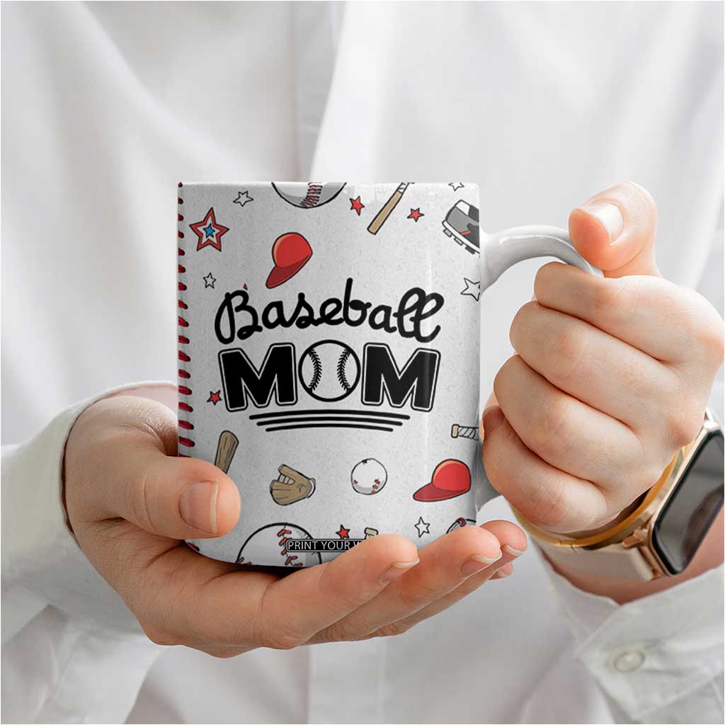 Baseball Mom Coffee Mug Mothers Day Birthday Gifts from Daughter Son TB10 Print Your Wear