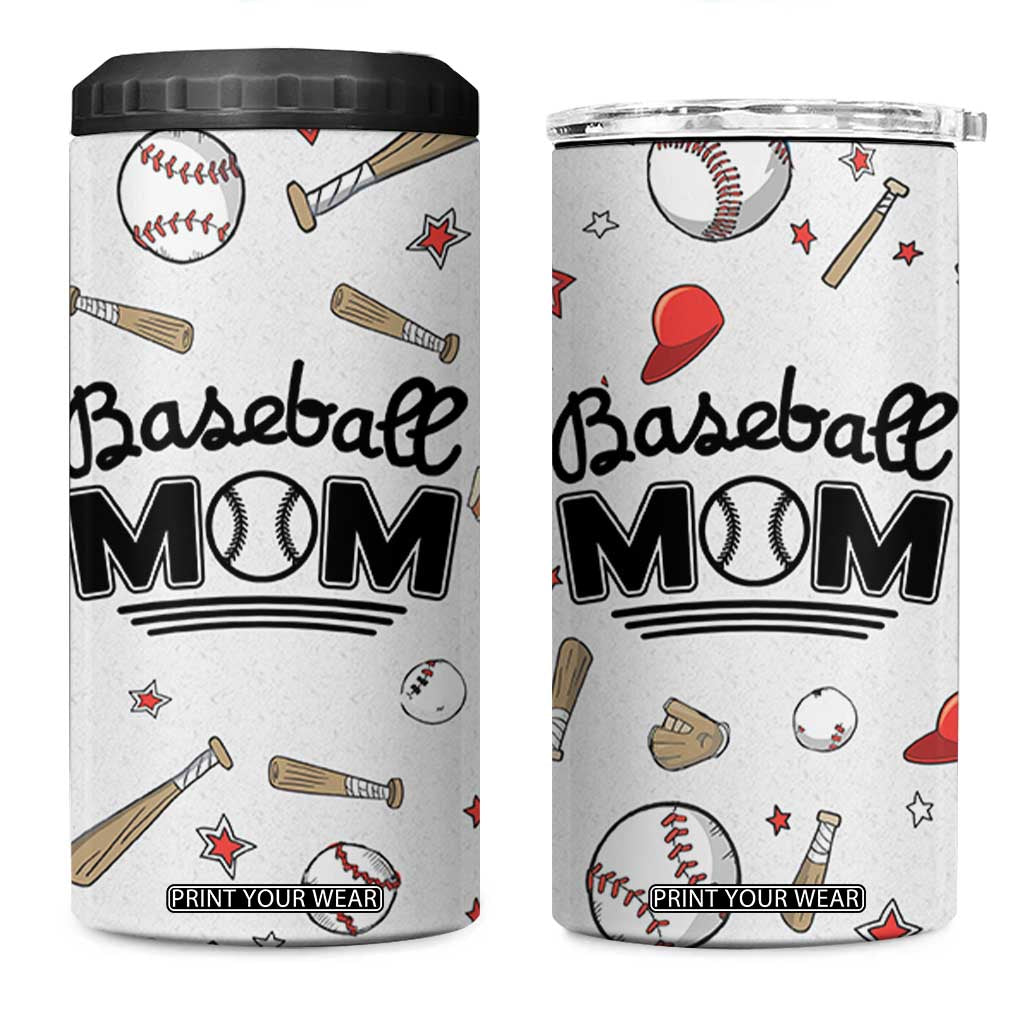 Baseball Mom 4 in 1 Can Cooler Tumbler Mothers Day Birthday Gifts from Daughter Son TB10 One Size: 16 oz Beige Print Your Wear