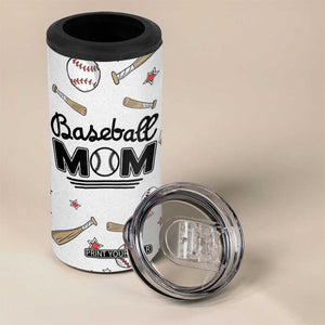 Baseball Mom 4 in 1 Can Cooler Tumbler Mothers Day Birthday Gifts from Daughter Son TB10 Print Your Wear