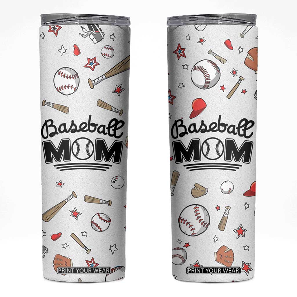 Baseball Mom Skinny Tumbler Mothers Day Birthday Gifts from Daughter Son TB10 Beige Print Your Wear