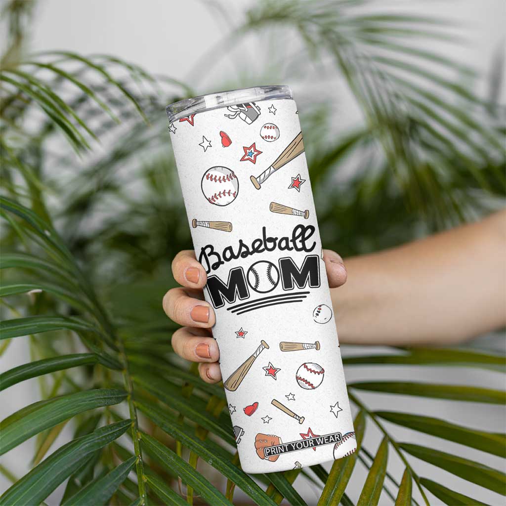 Baseball Mom Skinny Tumbler Mothers Day Birthday Gifts from Daughter Son TB10 Print Your Wear
