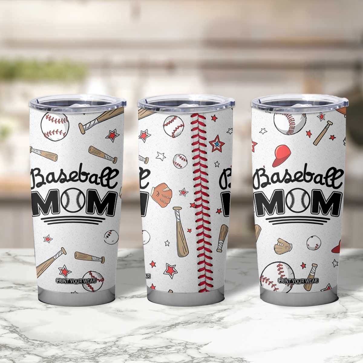 Baseball Mom Tumbler Cup Mothers Day Birthday Gifts from Daughter Son TB10 Print Your Wear