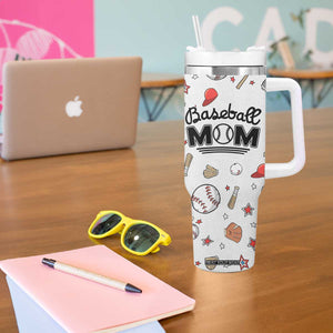 Baseball Mom Tumbler With Handle Mothers Day Birthday Gifts from Daughter Son TB10 Print Your Wear