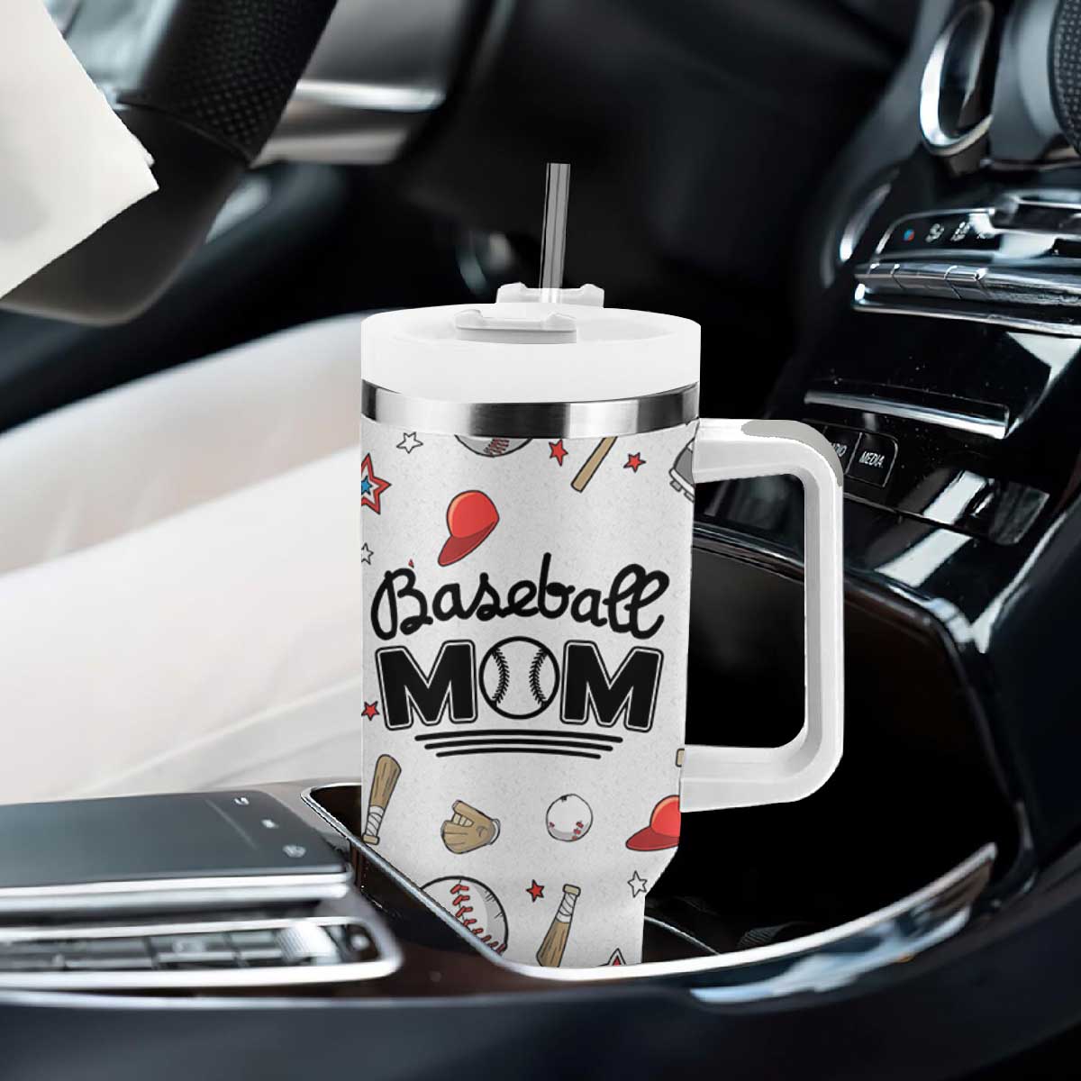 Baseball Mom Tumbler With Handle Mothers Day Birthday Gifts from Daughter Son TB10 Print Your Wear