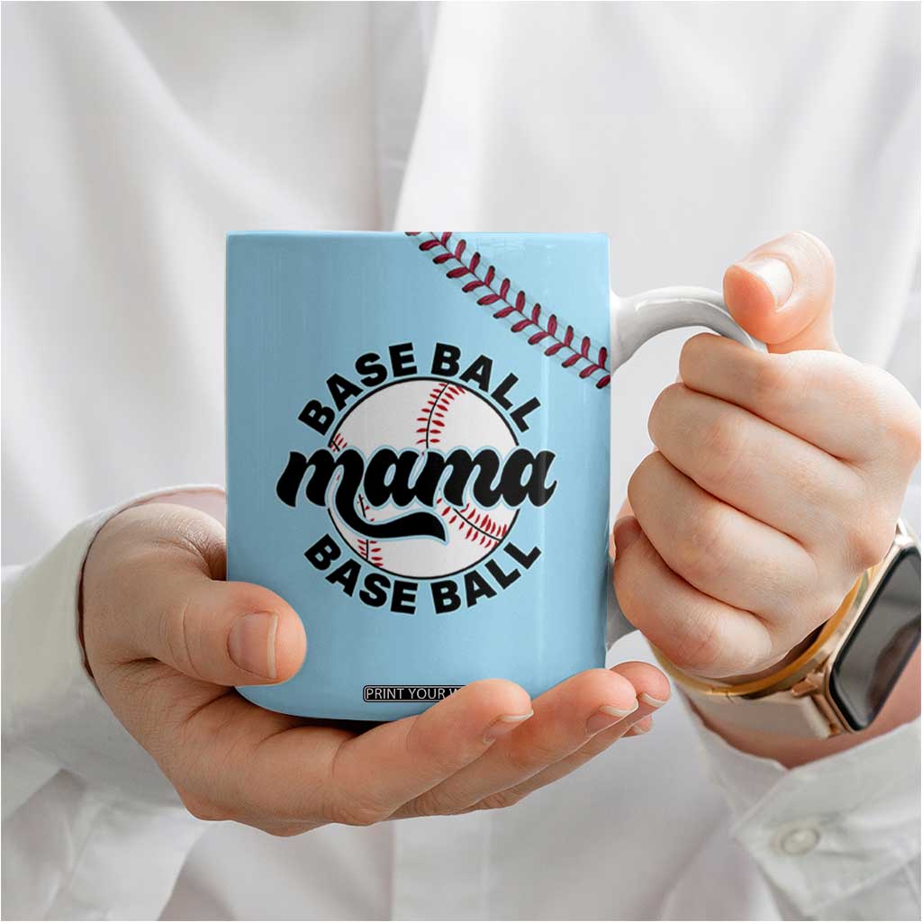 Baseball Mama Coffee Mug Mothers Day Birthday Gifts from Daughter Son TB10 Print Your Wear