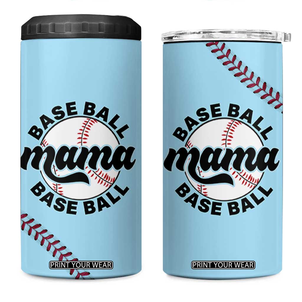 Baseball Mama 4 in 1 Can Cooler Tumbler Mothers Day Birthday Gifts from Daughter Son TB10 One Size: 16 oz Blue Print Your Wear