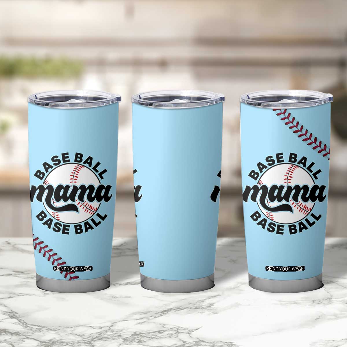 Baseball Mama Tumbler Cup Mothers Day Birthday Gifts from Daughter Son TB10 Print Your Wear