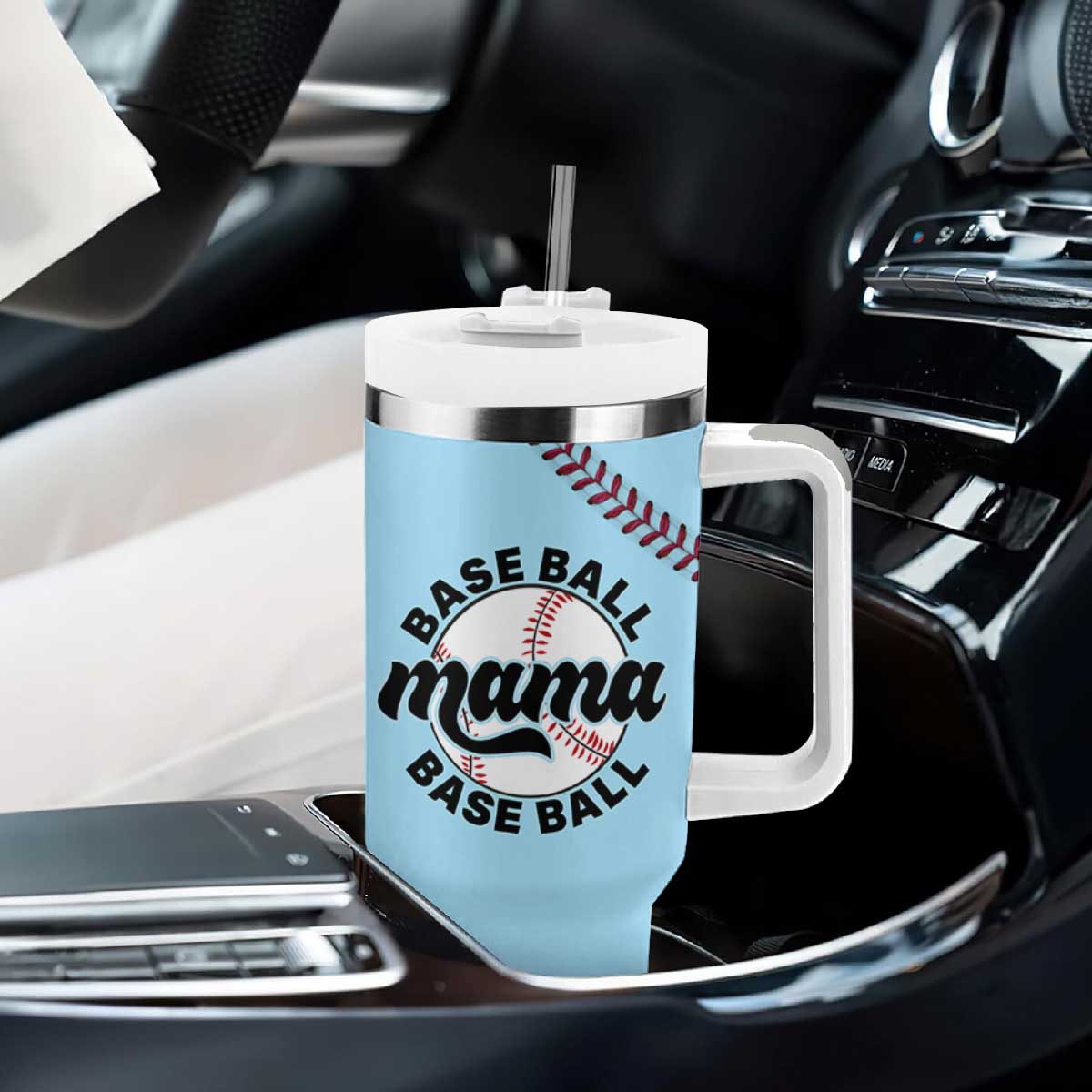 Baseball Mama Tumbler With Handle Mothers Day Birthday Gifts from Daughter Son TB10 Print Your Wear