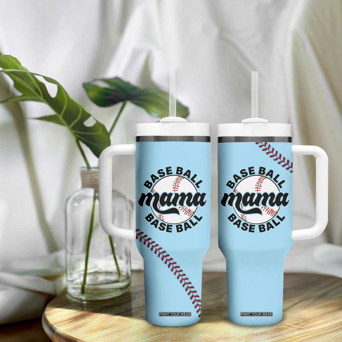 Baseball Mama Tumbler With Handle Mothers Day Birthday Gifts from Daughter Son TB10 Print Your Wear