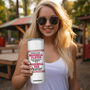 Baseball Dad Skinny Tumbler Funny Father's Day Gift For Dad From Son US Flag TB10 Print Your Wear