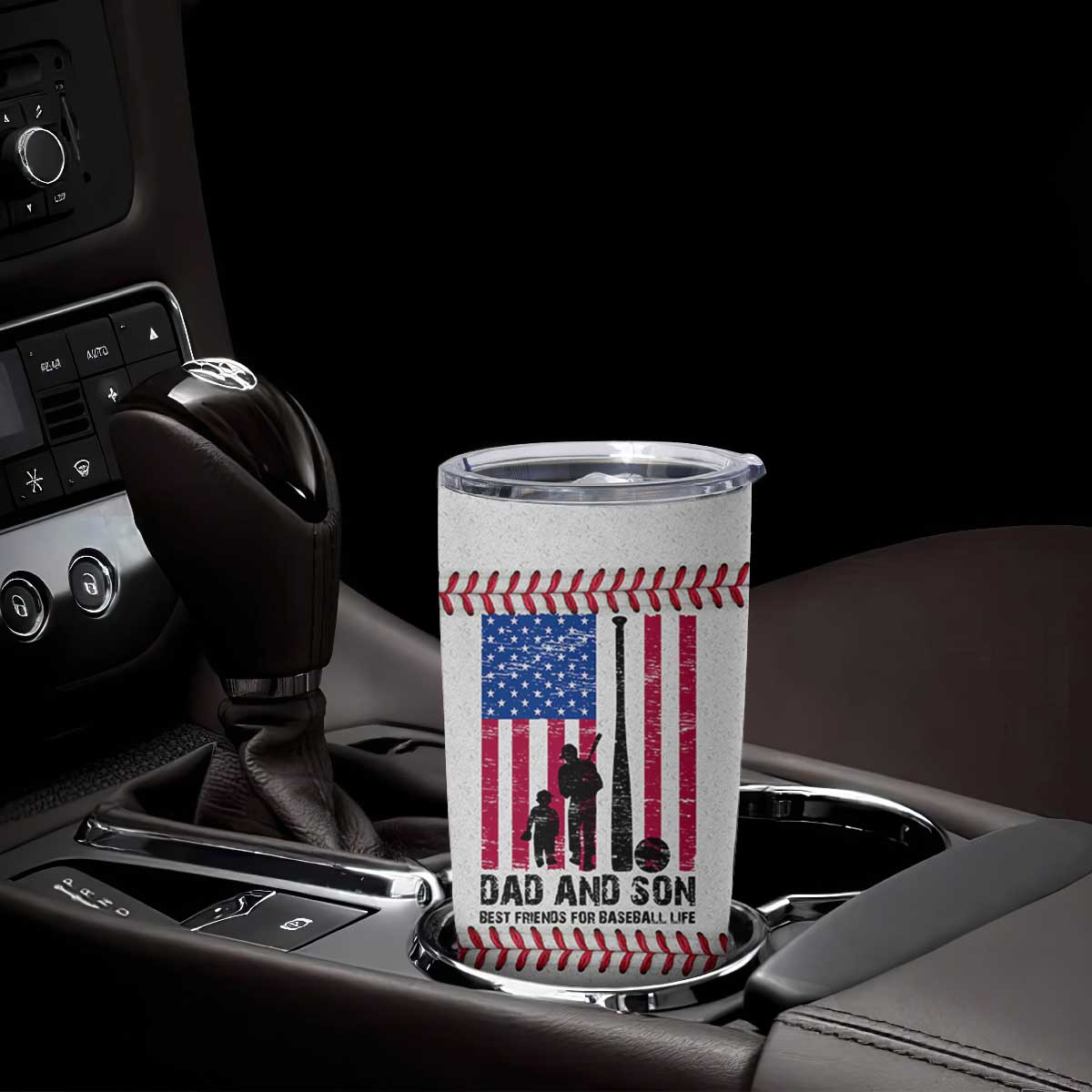 Baseball Dad Tumbler Cup Funny Father's Day Gift For Dad From Son US Flag TB10 Print Your Wear