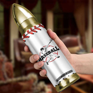 Baseball Bullet Tumbler Never Quit Funny Baseball Player Fan Coach Catcher Pitcher TB10 Print Your Wear