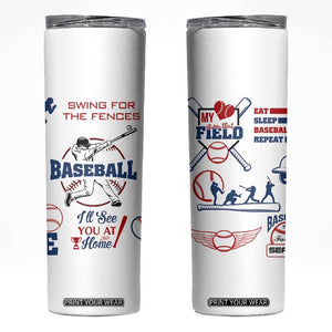 Baseball Players Skinny Tumbler Sports Lovers Coaches Gifts TB10 White Print Your Wear