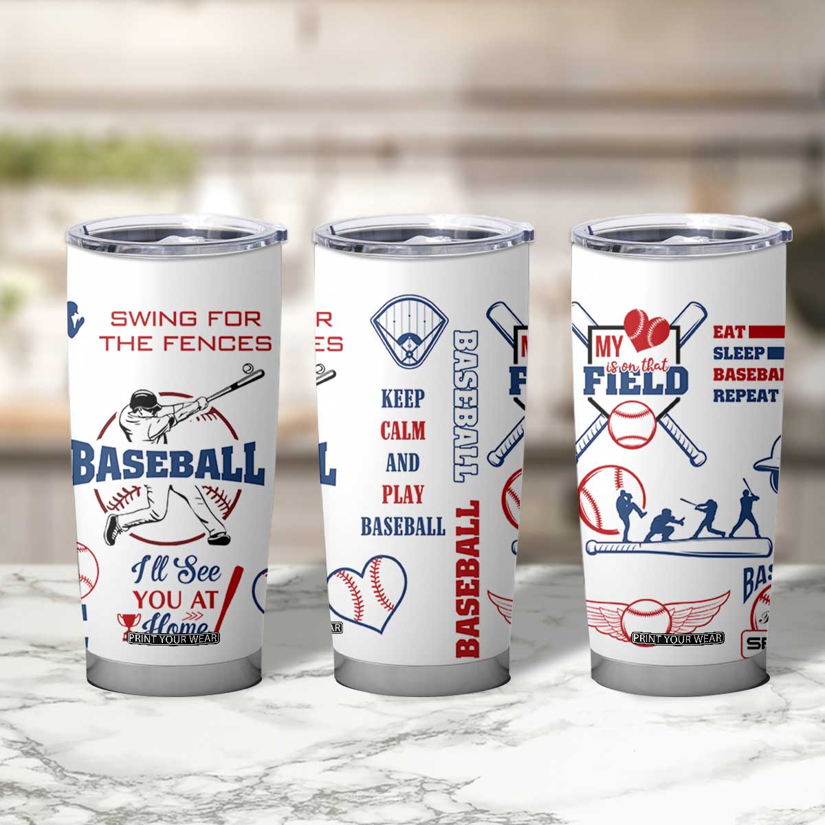 Baseball Players Tumbler Cup Sports Lovers Coaches Gifts TB10 Print Your Wear