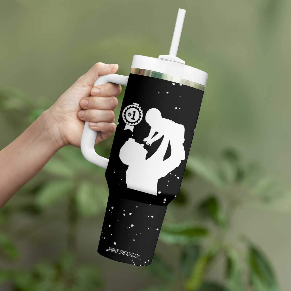 Father's Day Gift For Grandpa Tumbler With Handle Being A Dad is an Honor Being A Papa is Priceless TB10 Print Your Wear