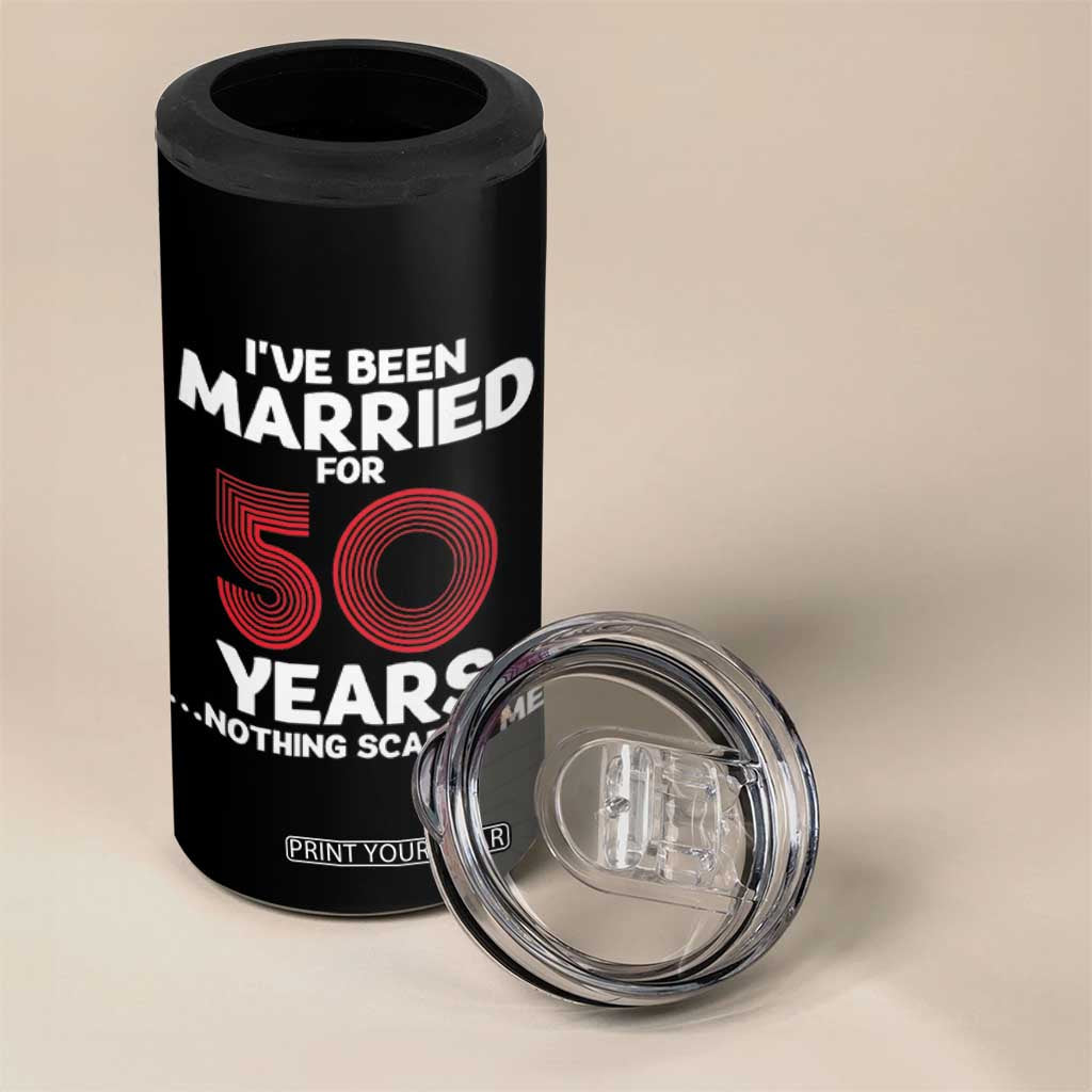 Couples 50 Years Married 4 in 1 Can Cooler Tumbler Funny 50th Wedding Anniversary Gifts For Him Her TB10 Print Your Wear
