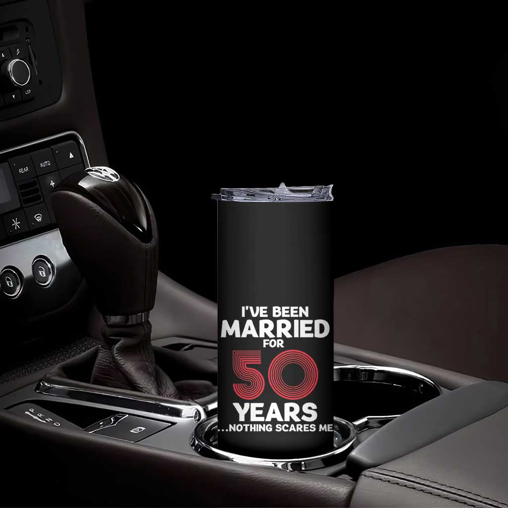 Couples 50 Years Married Skinny Tumbler Funny 50th Wedding Anniversary Gifts For Him Her TB10 Print Your Wear