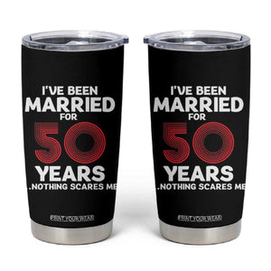 Couples 50 Years Married Tumbler Cup Funny 50th Wedding Anniversary Gifts For Him Her TB10 Black Print Your Wear