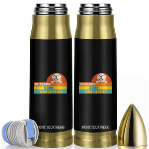 Gift For Dog Lovers Bullet Tumbler Cute Retro A Dog Makes It Better TB10 Black Print Your Wear