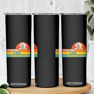 Gift For Dog Lovers Skinny Tumbler Cute Retro A Dog Makes It Better TB10 Print Your Wear