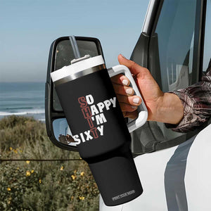 Funny 60th Birthday Tumbler With Handle So Happy I'm Sixty Gag 60 Year Old TB10 Print Your Wear