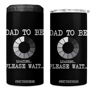 New Dad 4 in 1 Can Cooler Tumbler Funny First Time Father's Day Expecting Dad Present TB10 One Size: 16 oz Black Print Your Wear