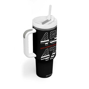Trump 2024 Tumbler With Handle President 45 47 American Flag Black TB10 Print Your Wear