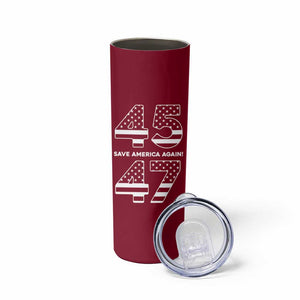 Trump 2024 Skinny Tumbler President 45 47 Whiskey Sytle Red TB10 Print Your Wear