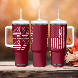 Trump 2024 Tumbler With Handle President 45 47 American Flag Red TB10 Print Your Wear