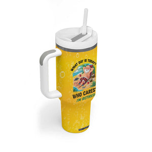 Funny Retirement Gifts Tumbler With Handle What Day Is Today? Who Cares? I'm Retired TB10 Print Your Wear