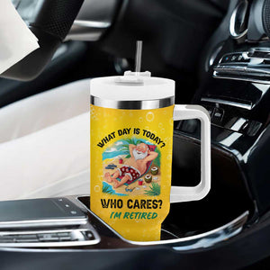 Funny Retirement Gifts Tumbler With Handle What Day Is Today? Who Cares? I'm Retired TB10 Print Your Wear