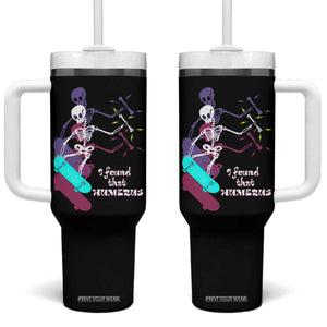 Funny Bones Anatomy Tumbler With Handle I Found That Humerus Pun Fun Humerous Skeleton Skateboard TB10 One Size: 40 oz Black Print Your Wear