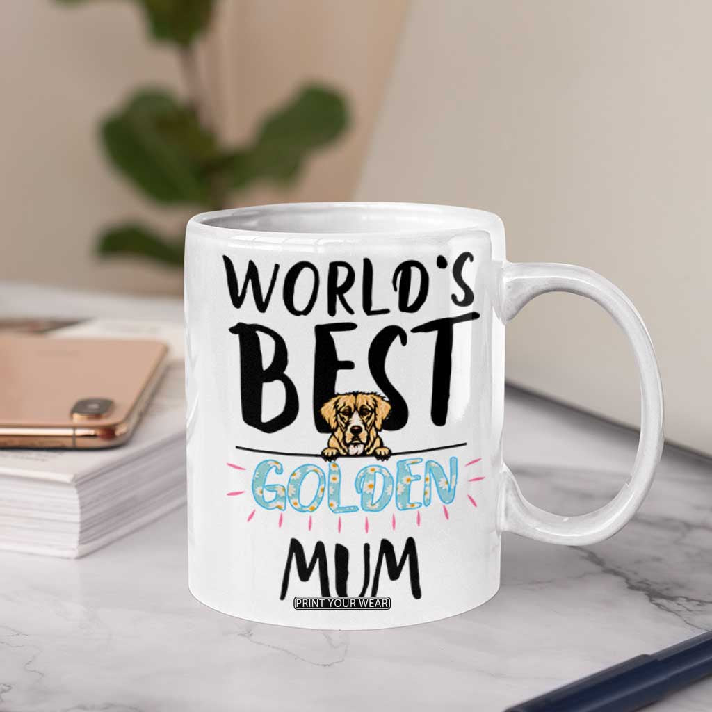 Golden Retriever Dog Mom Coffee Mug Gift For Dog Lovers Women New Puppy Fur Baby Owners TB10 Print Your Wear