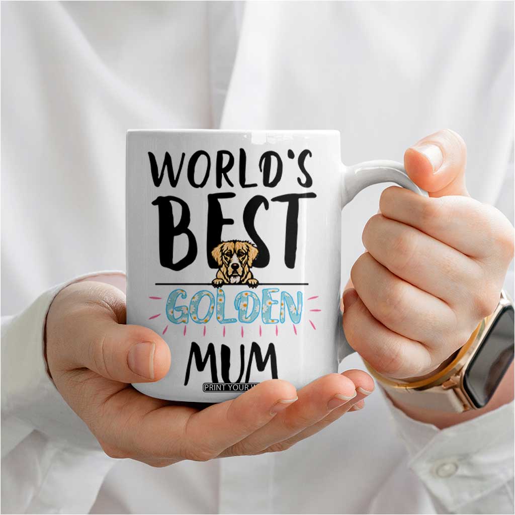 Golden Retriever Dog Mom Coffee Mug Gift For Dog Lovers Women New Puppy Fur Baby Owners TB10 Print Your Wear