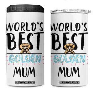 Golden Retriever Dog Mom 4 in 1 Can Cooler Tumbler Gift For Dog Lovers Women New Puppy Fur Baby Owners TB10 One Size: 16 oz White Print Your Wear