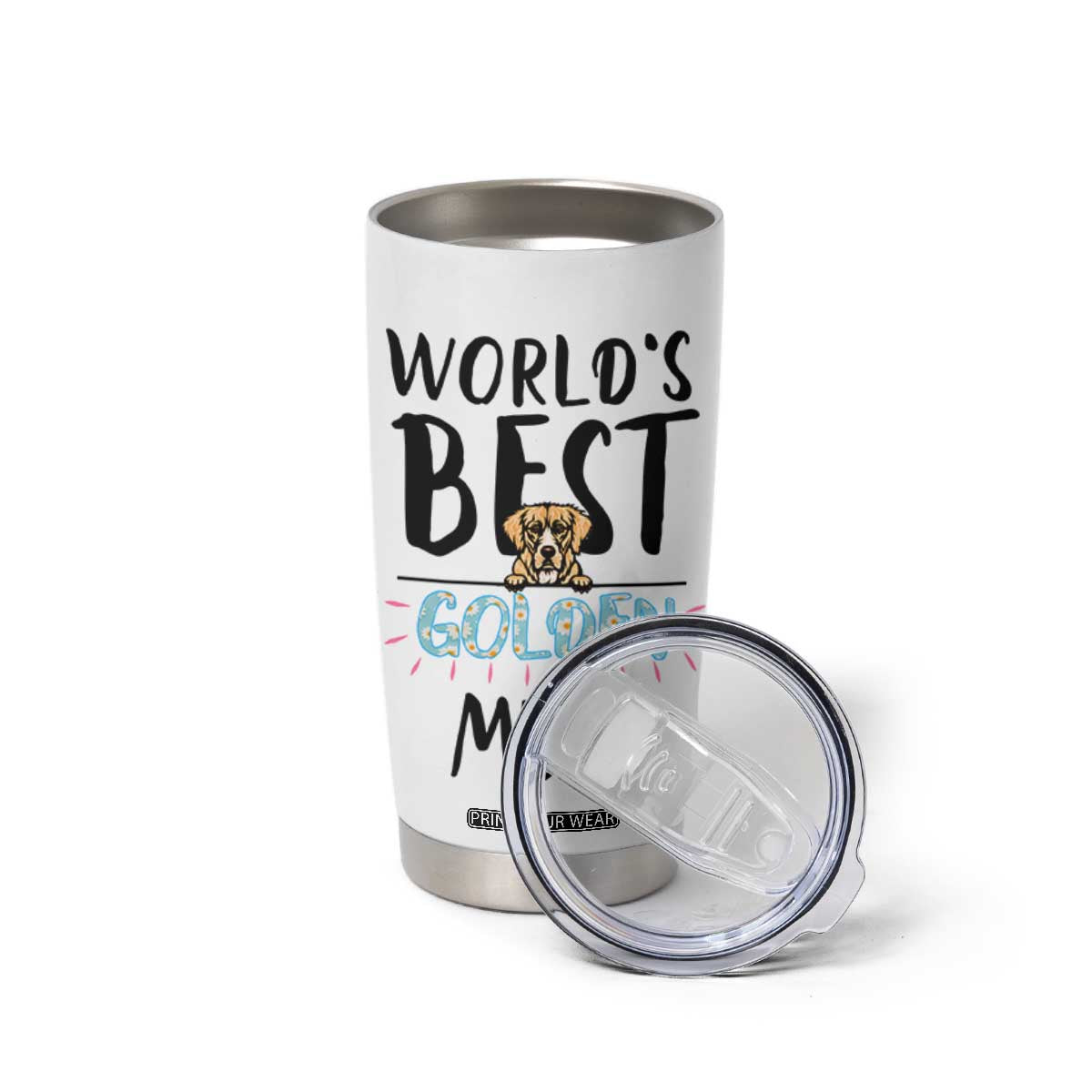 Golden Retriever Dog Mom Tumbler Cup Gift For Dog Lovers Women New Puppy Fur Baby Owners TB10 Print Your Wear