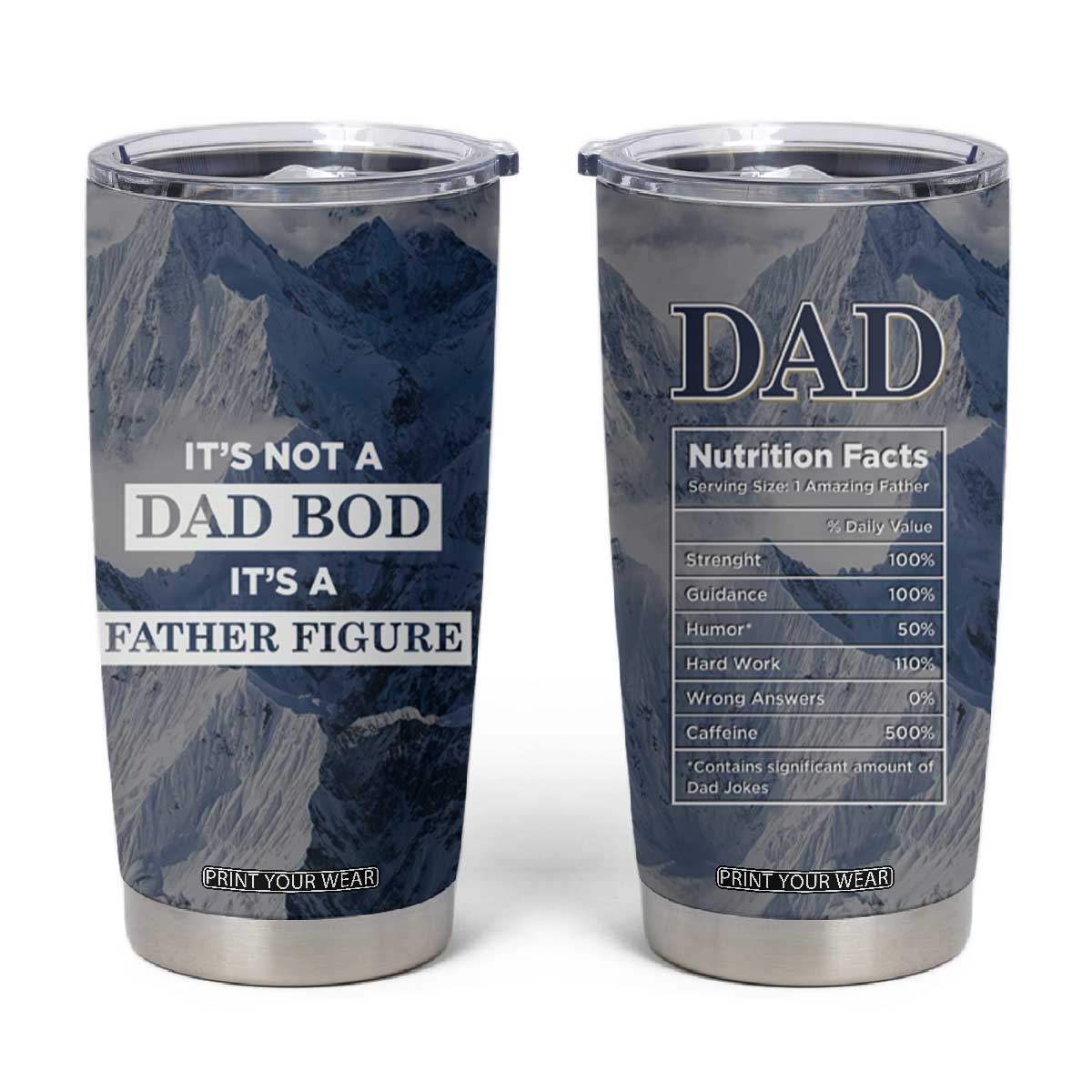 Gifts For Dad Tumbler Cup Its Not a Dad Bod Its a Father Figure Funny Fathers Day Gift TB10 Blue Print Your Wear