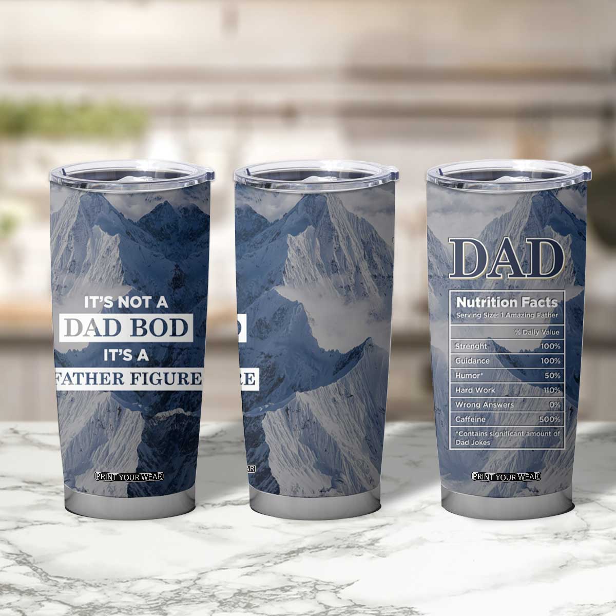 Gifts For Dad Tumbler Cup Its Not a Dad Bod Its a Father Figure Funny Fathers Day Gift TB10 Print Your Wear