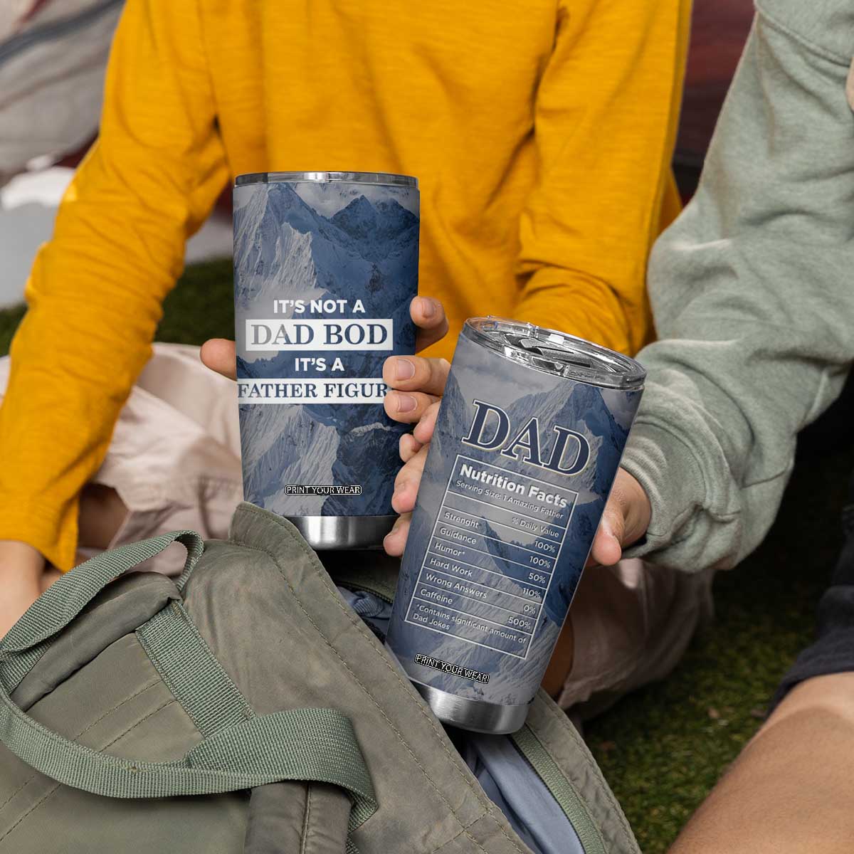 Gifts For Dad Tumbler Cup Its Not a Dad Bod Its a Father Figure Funny Fathers Day Gift TB10 Print Your Wear