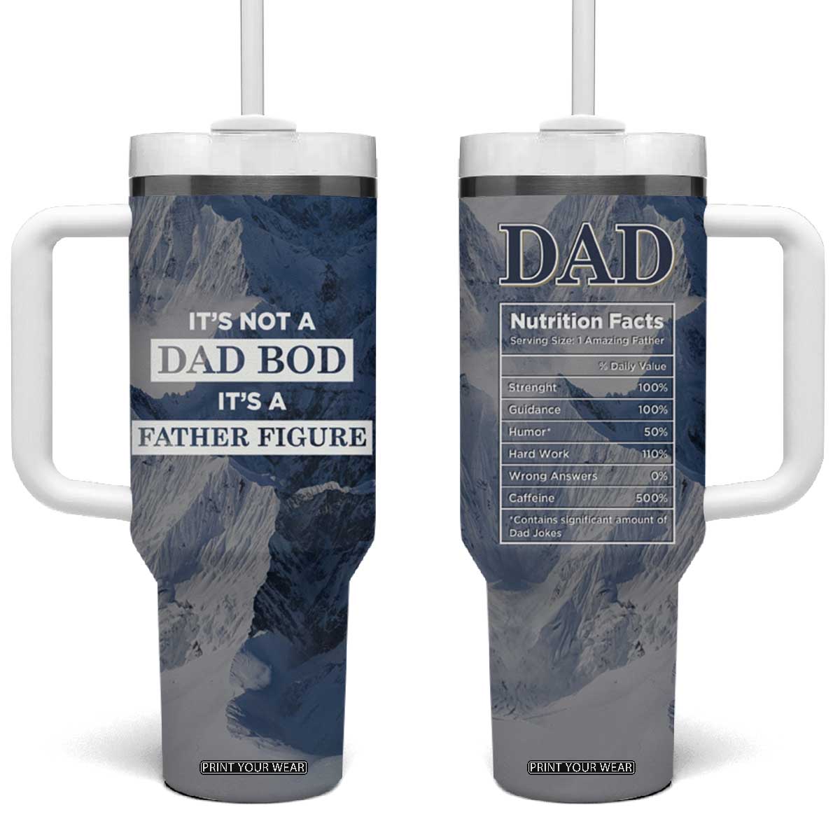 Gifts For Dad Tumbler With Handle Its Not a Dad Bod Its a Father Figure Funny Fathers Day Gift TB10 One Size: 40 oz Blue Print Your Wear