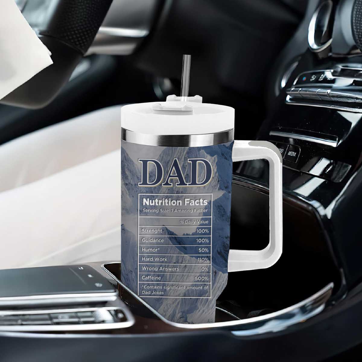 Gifts For Dad Tumbler With Handle Its Not a Dad Bod Its a Father Figure Funny Fathers Day Gift TB10 Print Your Wear