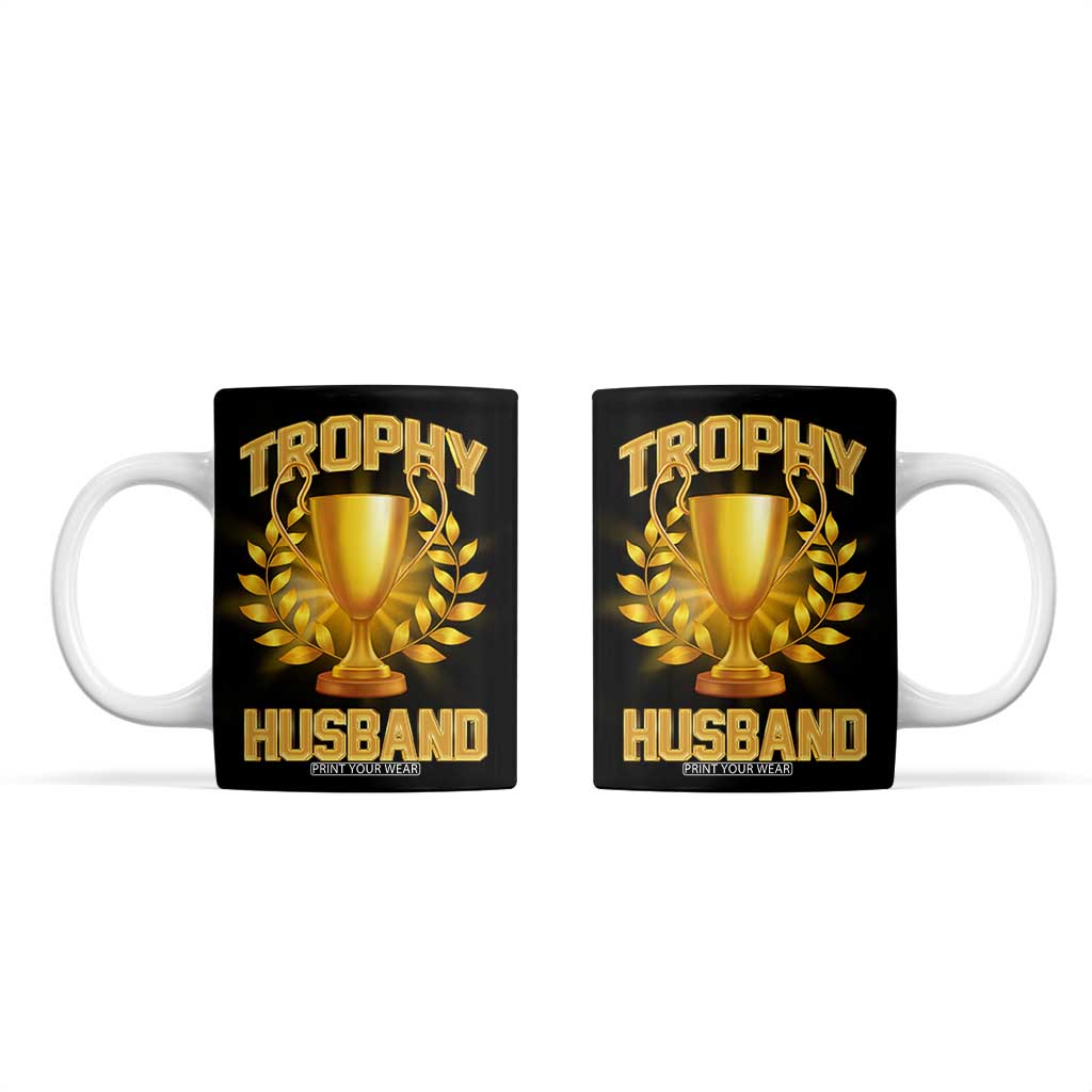 Trophy Husband Coffee Mug Anniversary Gift From Wife TB10 Black Print Your Wear