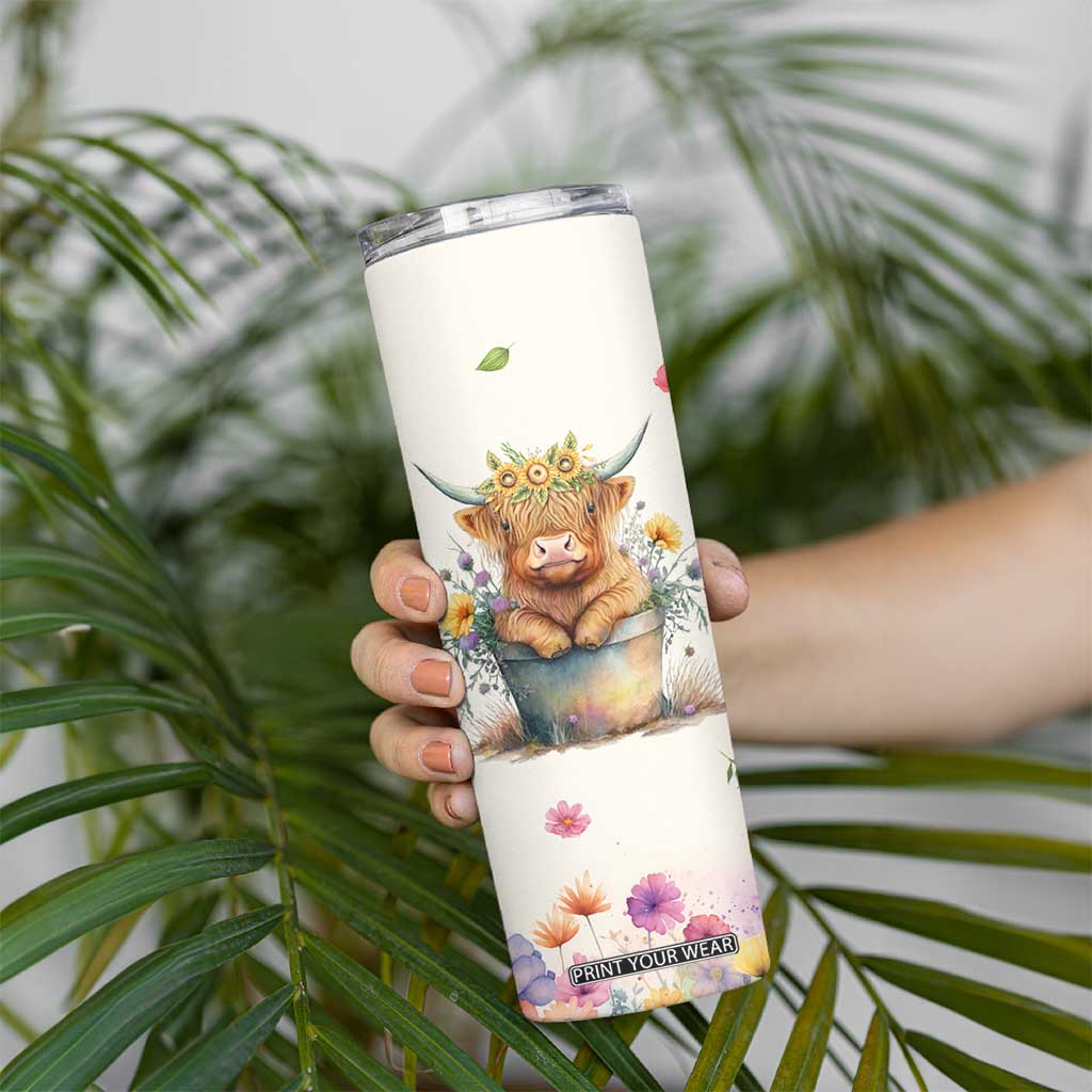 Highland Cow Gifts For Women Skinny Tumbler Cow Lover Farming Gifts For Cowgirls Farmers TB10 Print Your Wear